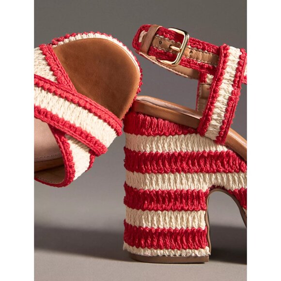 Vicenza | Striped Crochet Platform Heels | NEW IN BOX! - Picture 3 of 4